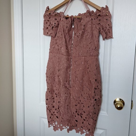 NWOT Design Lab Dusty Pink/Rose Lace dress - Picture 10 of 12